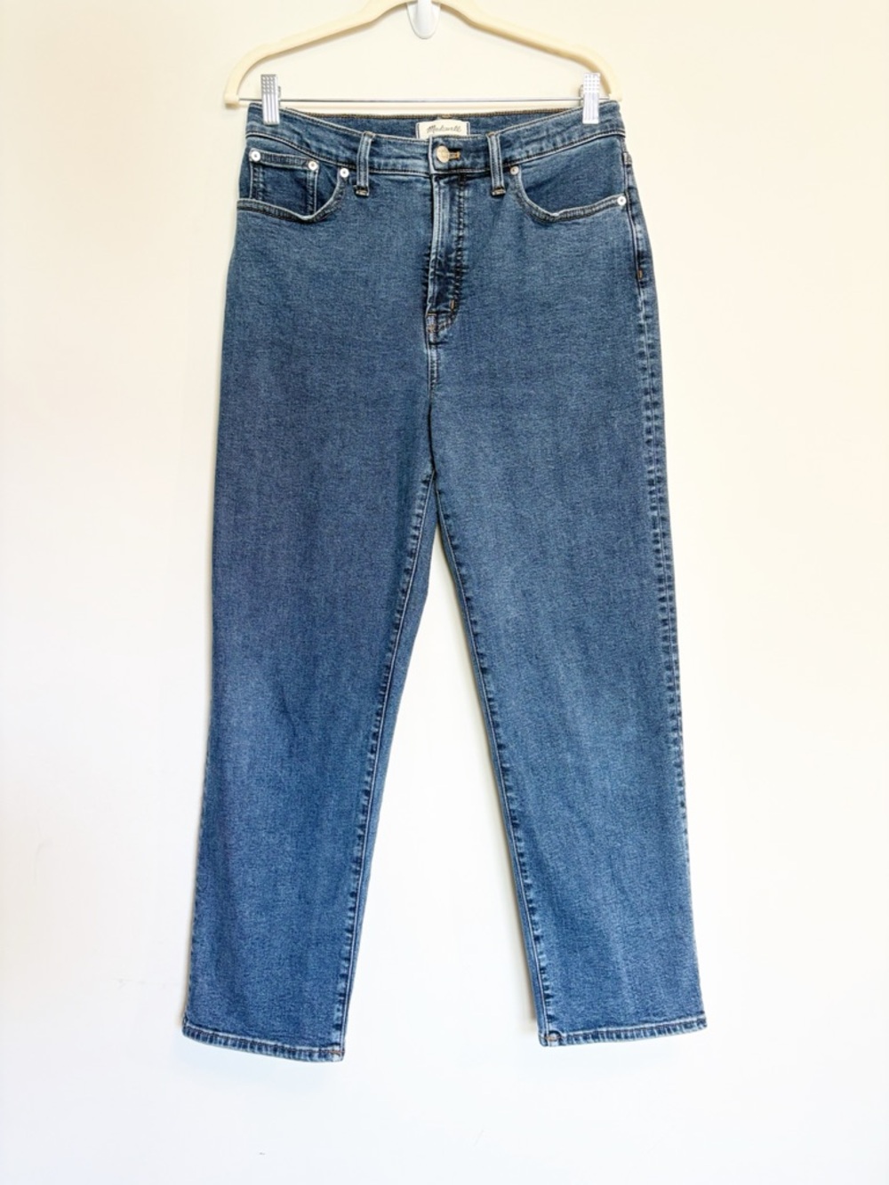 Madewell The Perfect Vintage Straight Blue Jeans Clean Hem size 29